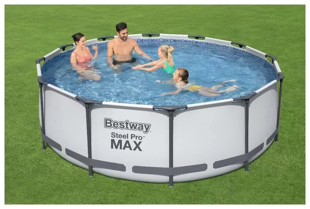 Бассейн Bestway "Steel Pro Max", каркасный, круглый, серый, 366x100см — фото 1