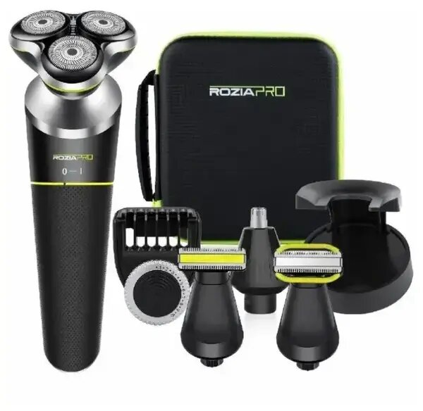 Электробритва Rozia HT9533, роторная, влажная/сухая, Li-Ion, 3 бреющих элемента — фото 1