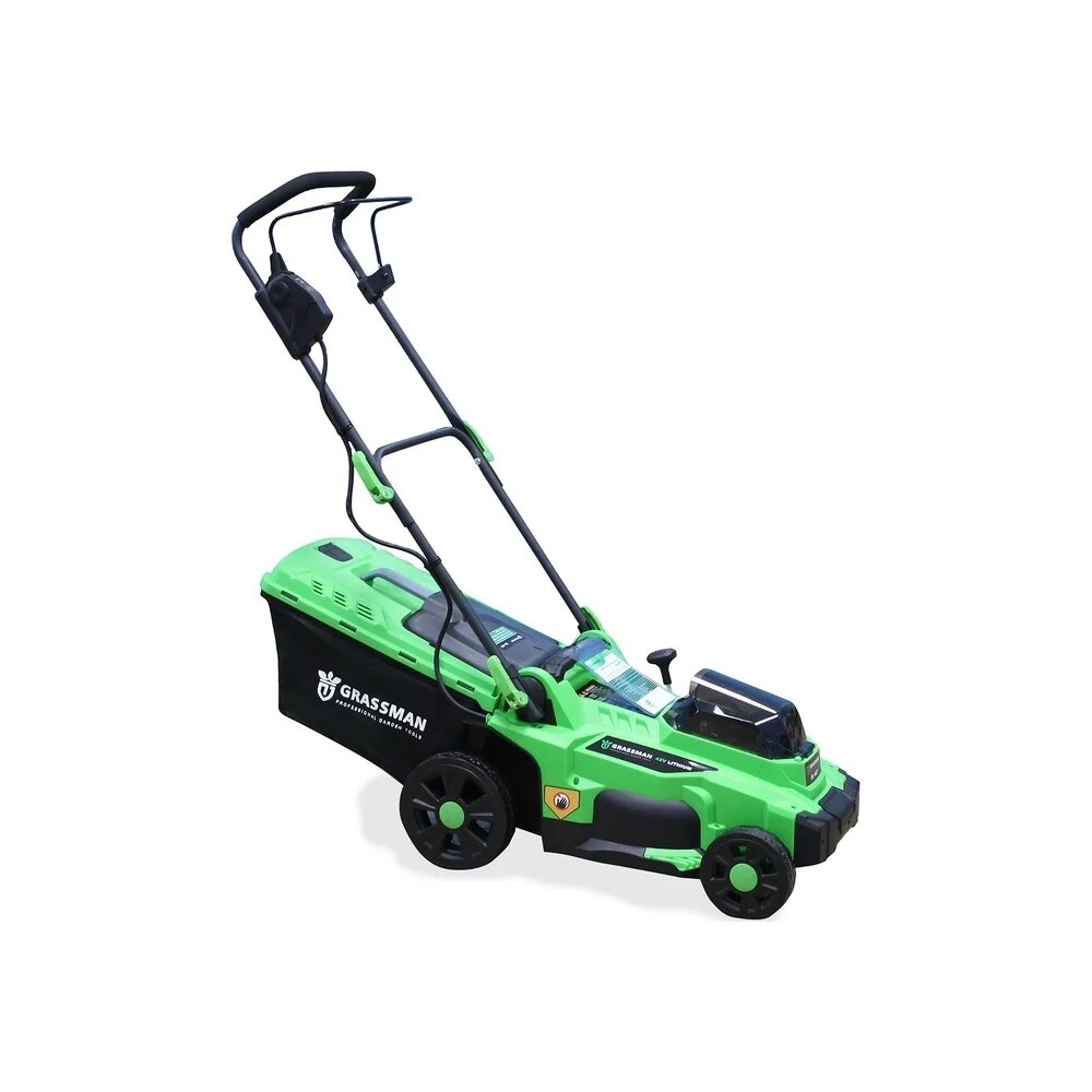 Grassman Газонокосилка аккумуляторная BL-437, 21+21V, ширина 37см, травосбор. 35л (1/9) 020287