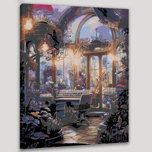 Изображение товара Картина по номерам 40x50 см, акварельная картина, волшебный маникюрный сало, феи, рисование на ногтях, сад, яркие цветы