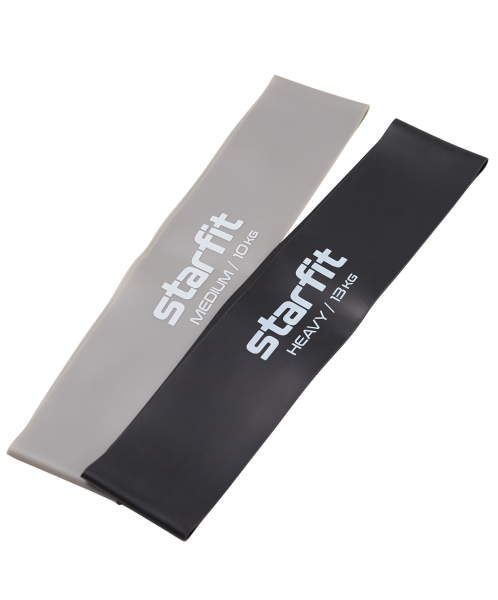 Мини-эспандеры STARFIT ES-206, черный/серый, 2 шт.