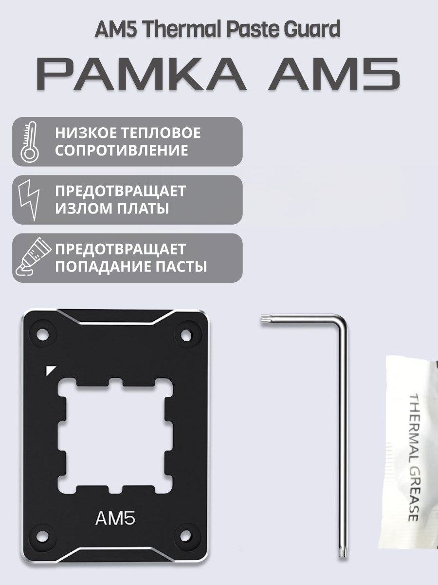 Рамка для процессора AM5. Защита от изгиба и правильное распределение тепла