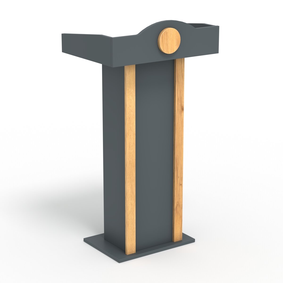 Трибуна "диктор" №93, Темно-серый и Дуб Золотистый. Производитель товара - компания Westcom.