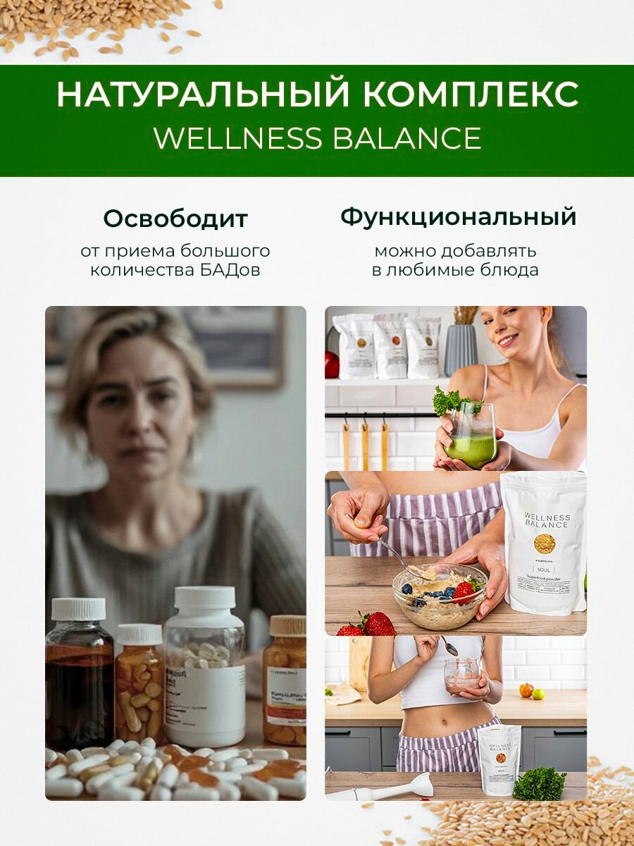 Клетчатка Wellness Balance Body смузи детокс, антиоксидант, очищение организма, органическая клетчатка
