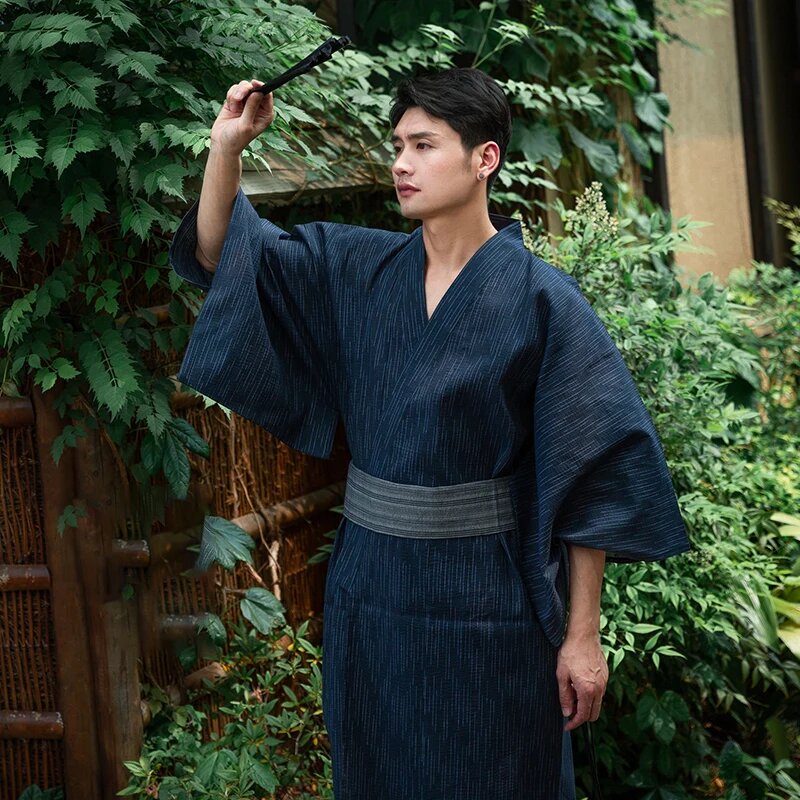 Мужское кимоно из хлопка Nike Темно-синий M 2