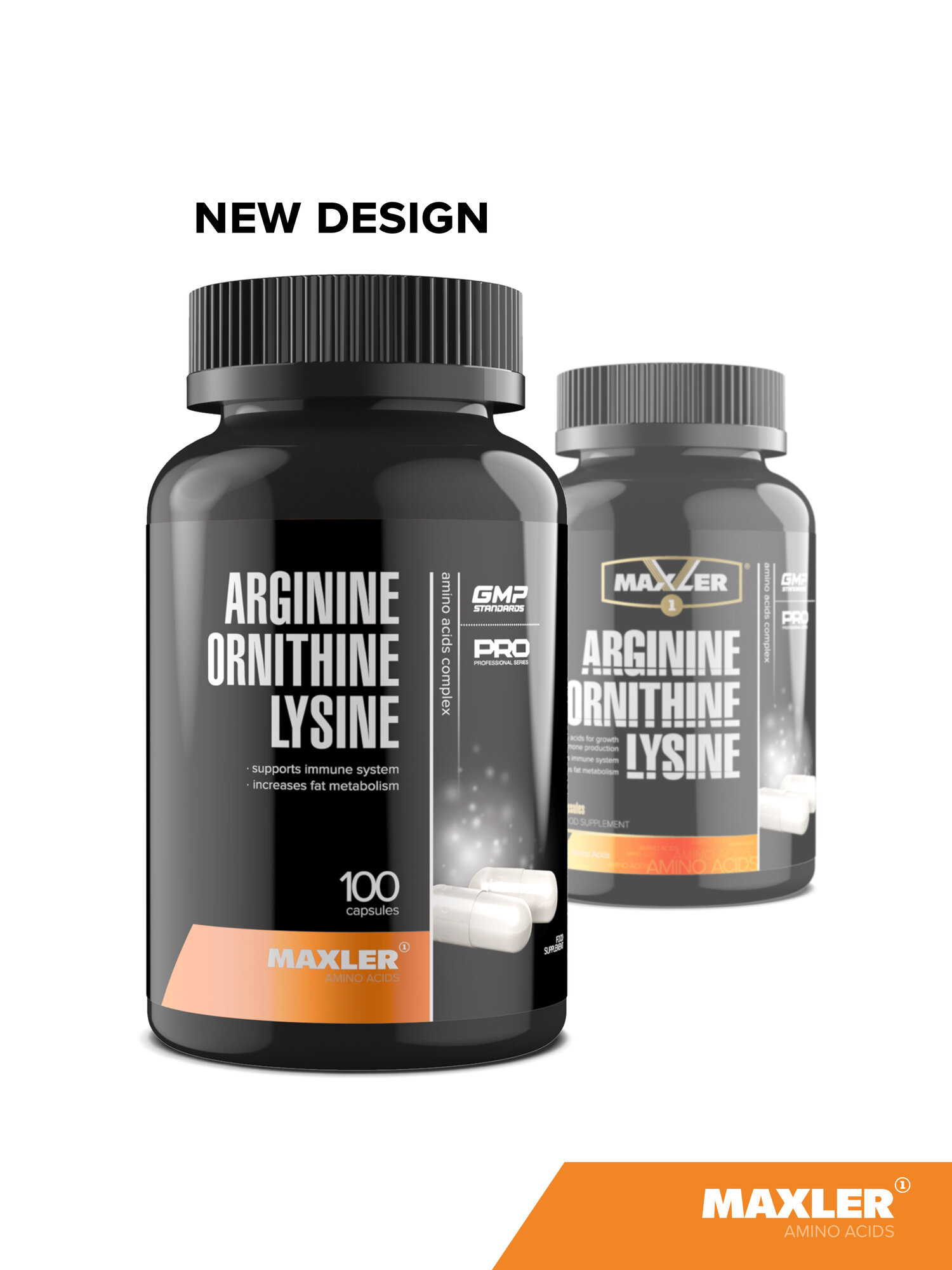 Аргинин Орнитин Лизин комплекс аминокислот Maxler Arginine-Ornithine-Lysine, 100 капсул — фото 1
