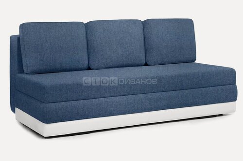 Изображение товара Диван Сток Диванов Эконом-М, джинсовый, рогожка, 206 см, механизм еврокнижка