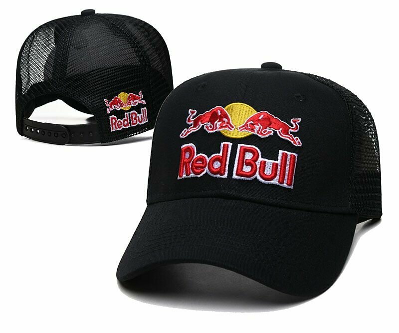 Бейсболка Red Bull для мужчин и женщин, размер 46-52, черный