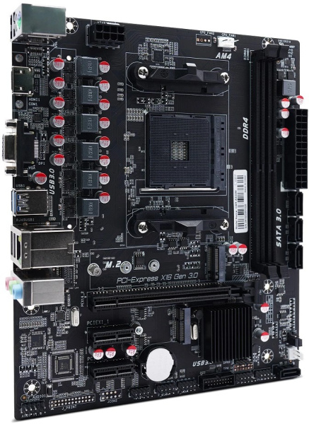 Материнская плата CBR A520 Chipset A520, Socket AM4, 2*DDR4, mATX