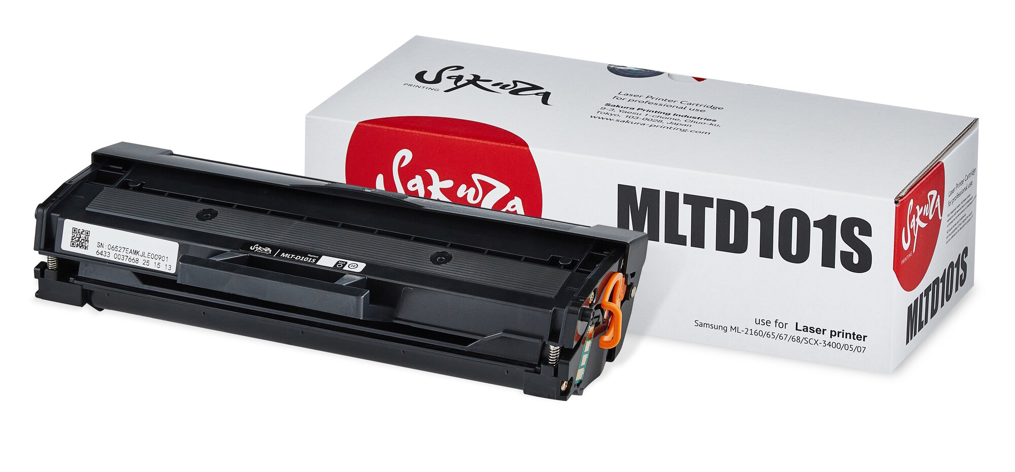 Картридж SAKURA MLT-D101S черный для Samsung ML-2160/ 65/ 67/ 68, SCX-3400/ 05/ 07 (1.5K) (SU698A) (SAMLTD101S)