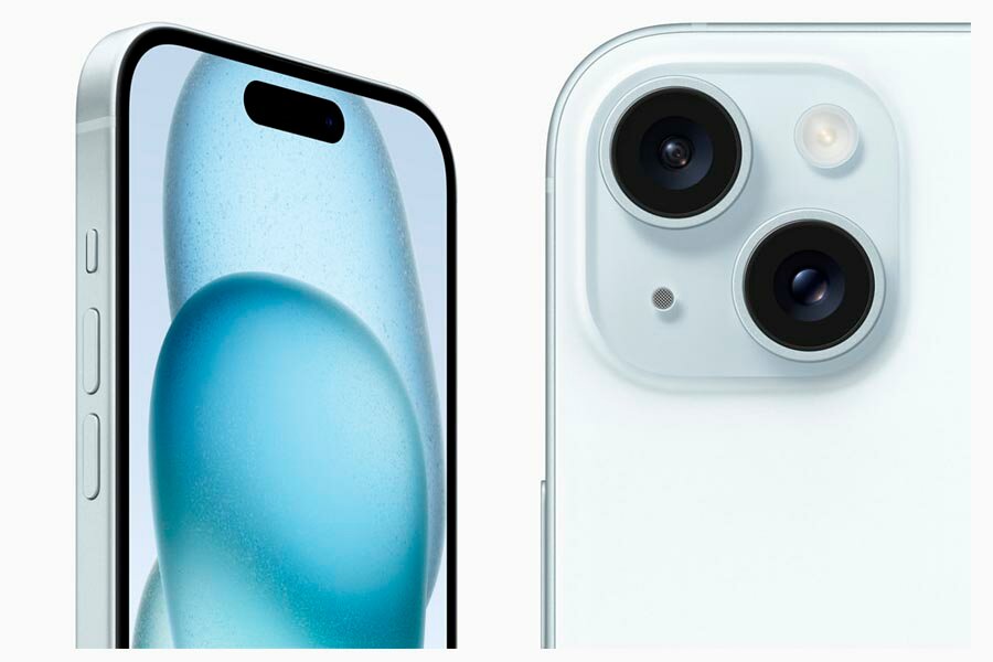 Смартфон Apple iPhone 15 128 ГБ, Dual: nano SIM + eSIM, голубой, без RuStore/MAX — фото 1