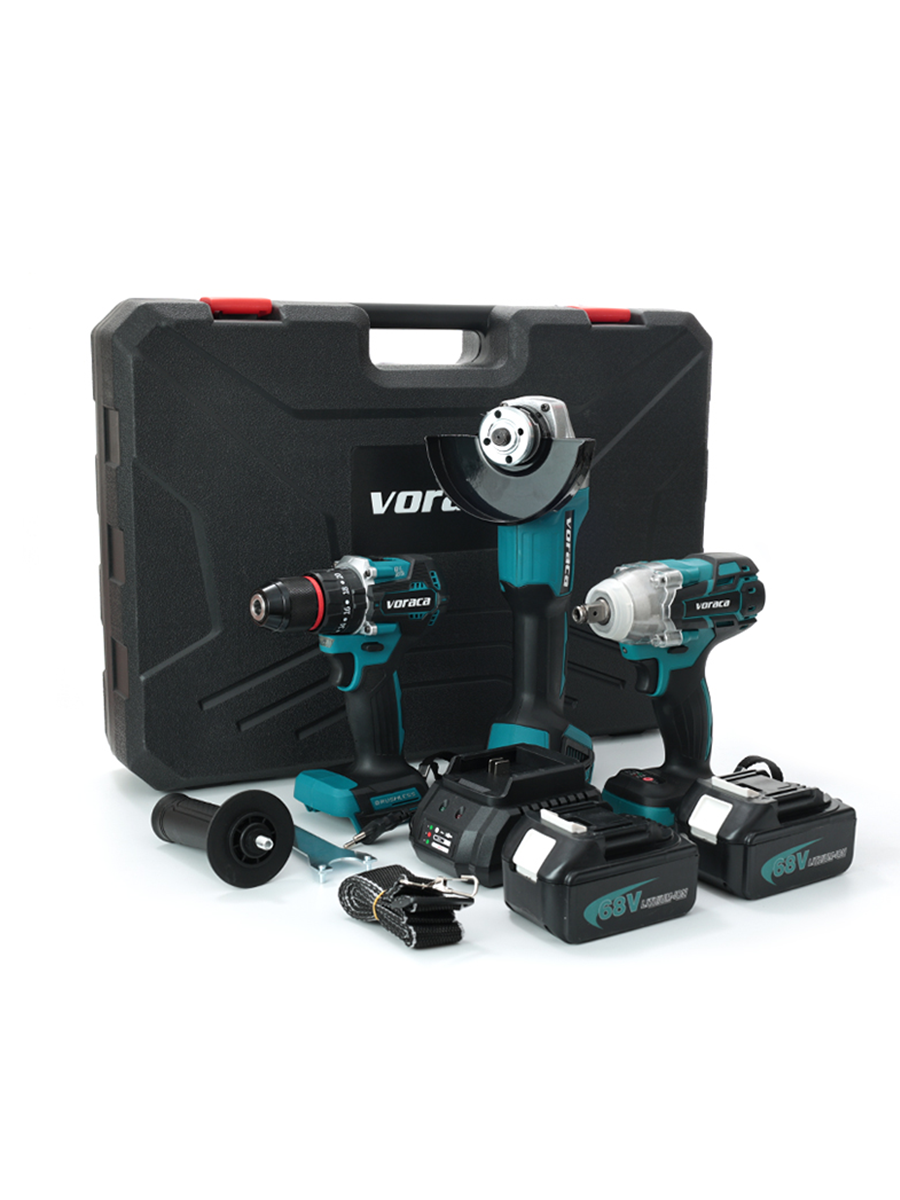 Набор электроинструментов бесщеточных 3в1 / Шуруповерт Болгарка (ушм) Гайковерт