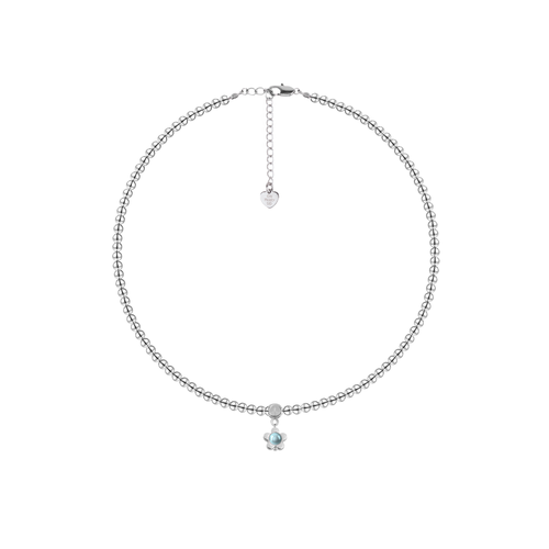 фото Чокер oh mary did, гематит, жемчуг swarovski синтетический, длина 37 см, лазурный