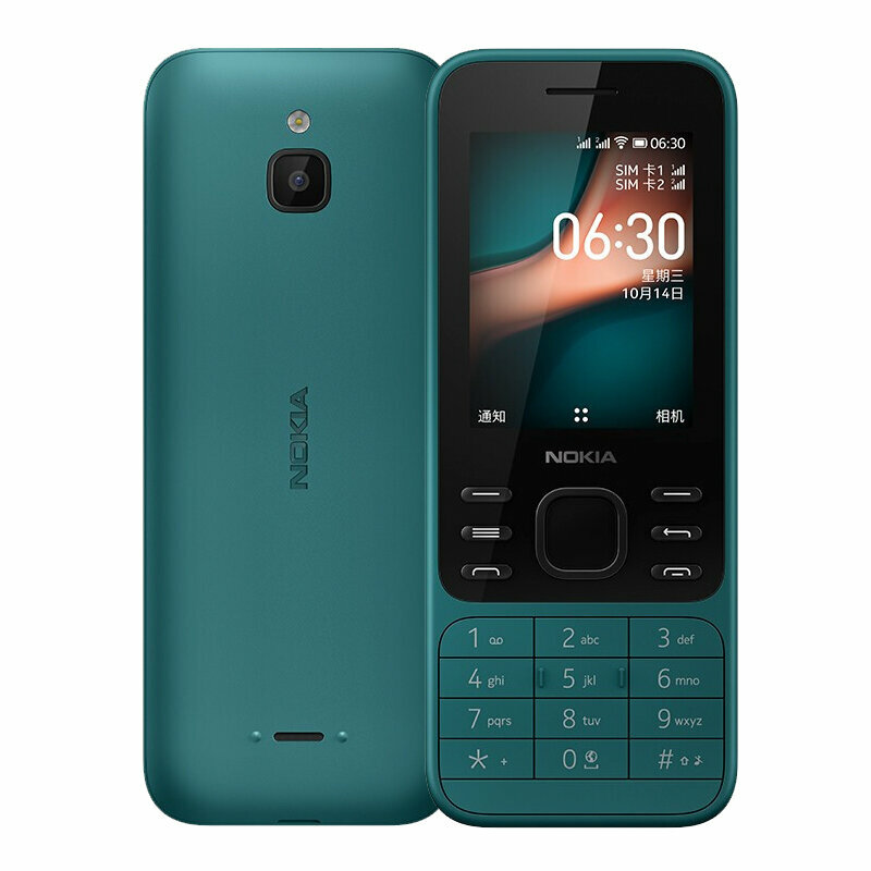 Телефон Nokia 6300, Dual nano SIM, бирюзовый / Телефон кнопочный Nokia 6300 4G
