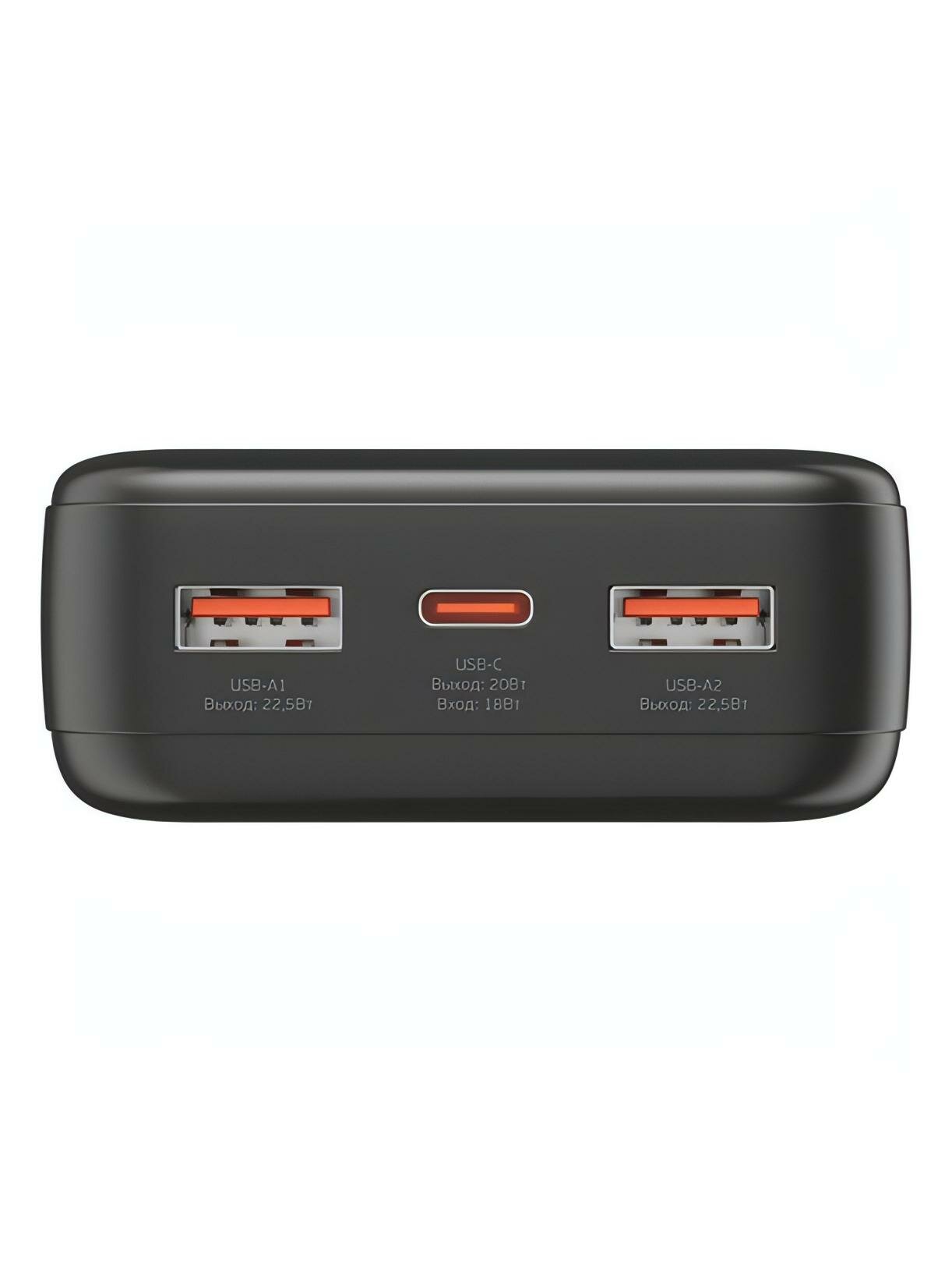 Внешний аккумулятор Deppa NRG Turbo V3 20000 mAh 22.5W (33669) черный — фото 1