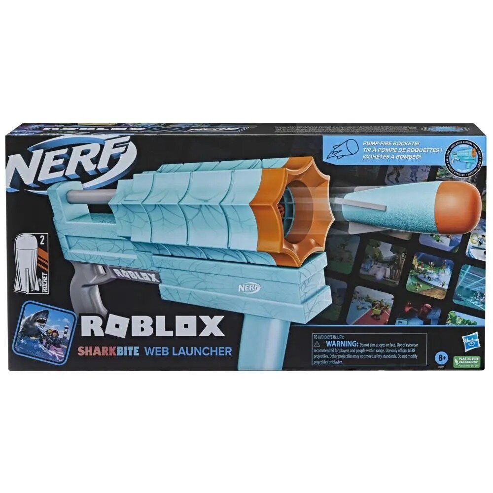 Бластер Nerf "ROBLOX SHARKBITE" F6131, безопасный, реалистичный, игровой