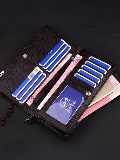 Кошелек , фактура гладкая, черный — фото 1