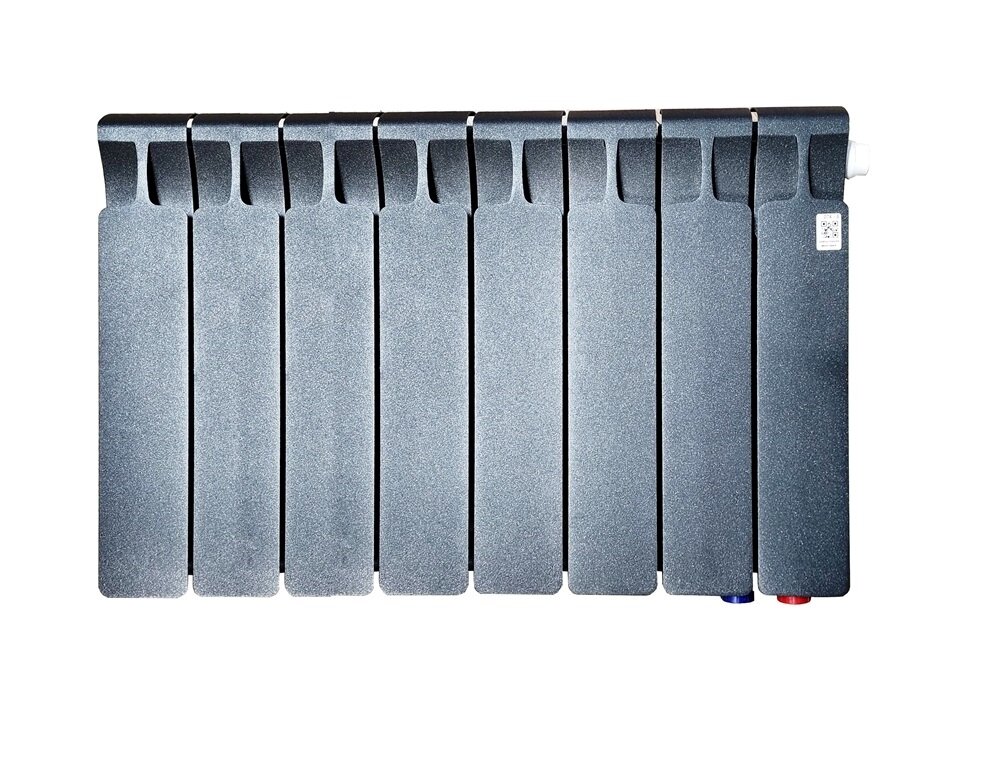 Радиатор биметаллический Rifar Monolit Ventil 350 08 секций Нижнее подключение правое (МVR) цвет антрацит