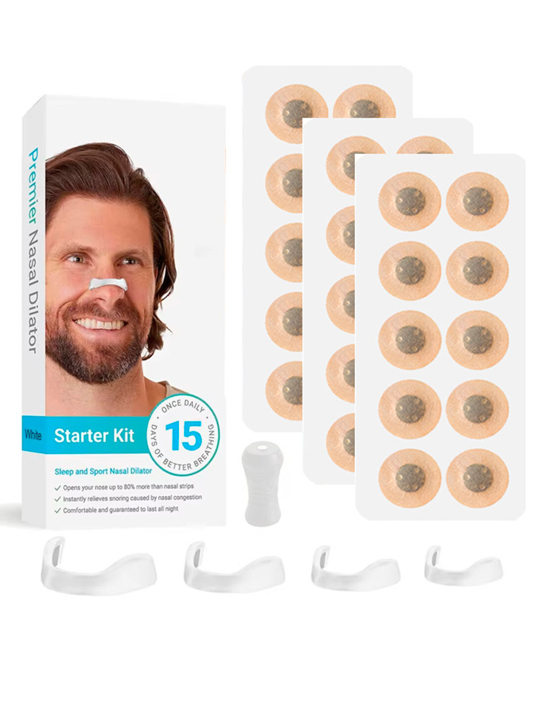 Назальный расширитель для сна и спорта, облегчает дыхание, стартовый набор 15 дней