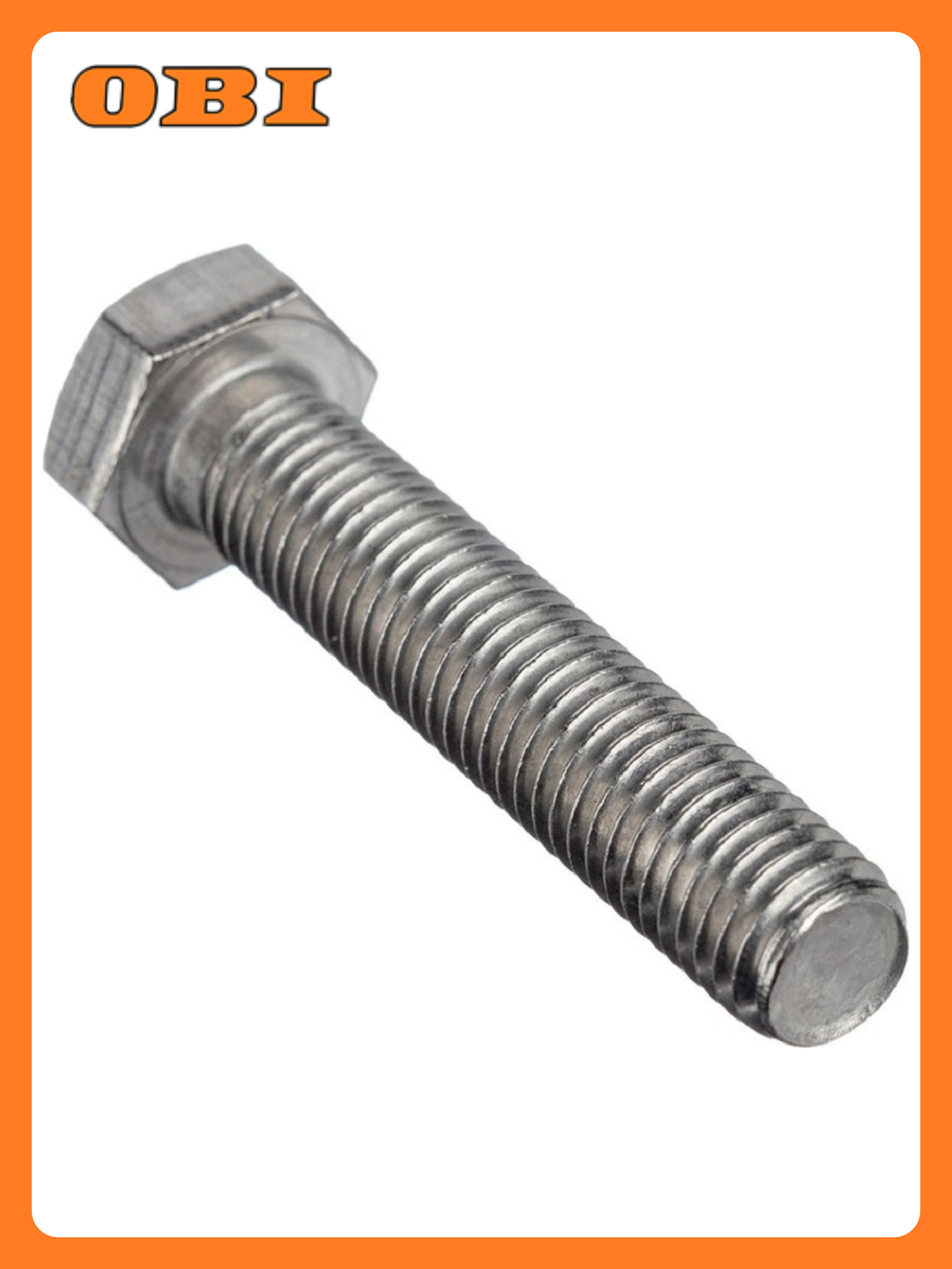 Болт Европартнер DIN 933 нержавеющая сталь шестигранная головка полная резьба 8 шт