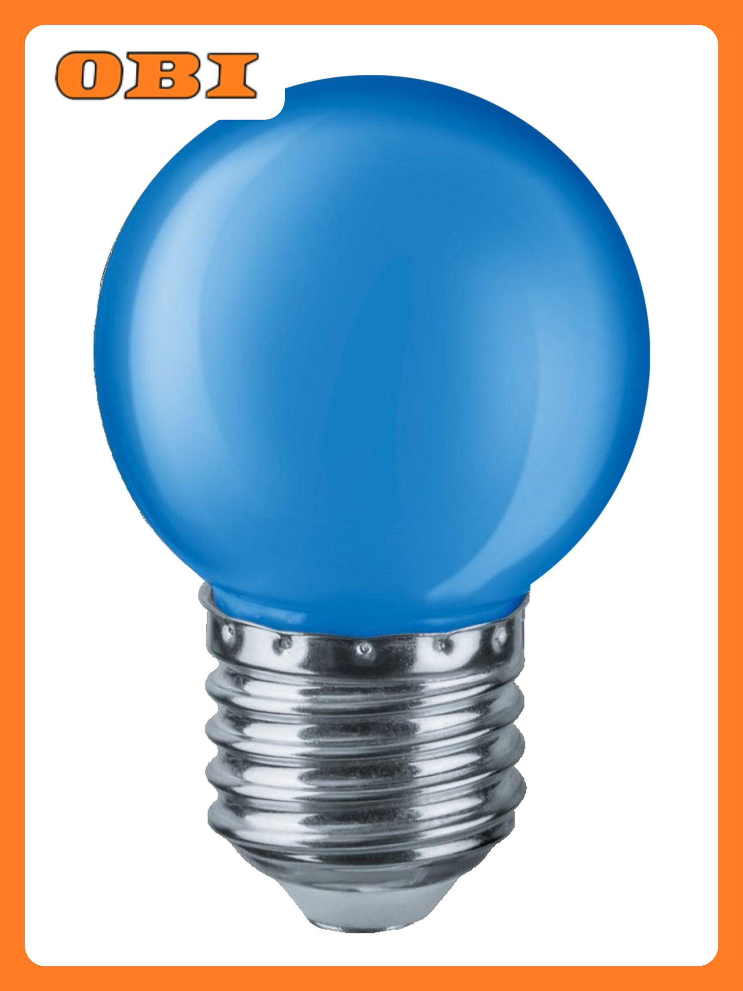 Лампа Navigator NLL-G45-1 цоколь E27 мощность 1Вт колба шар синяя