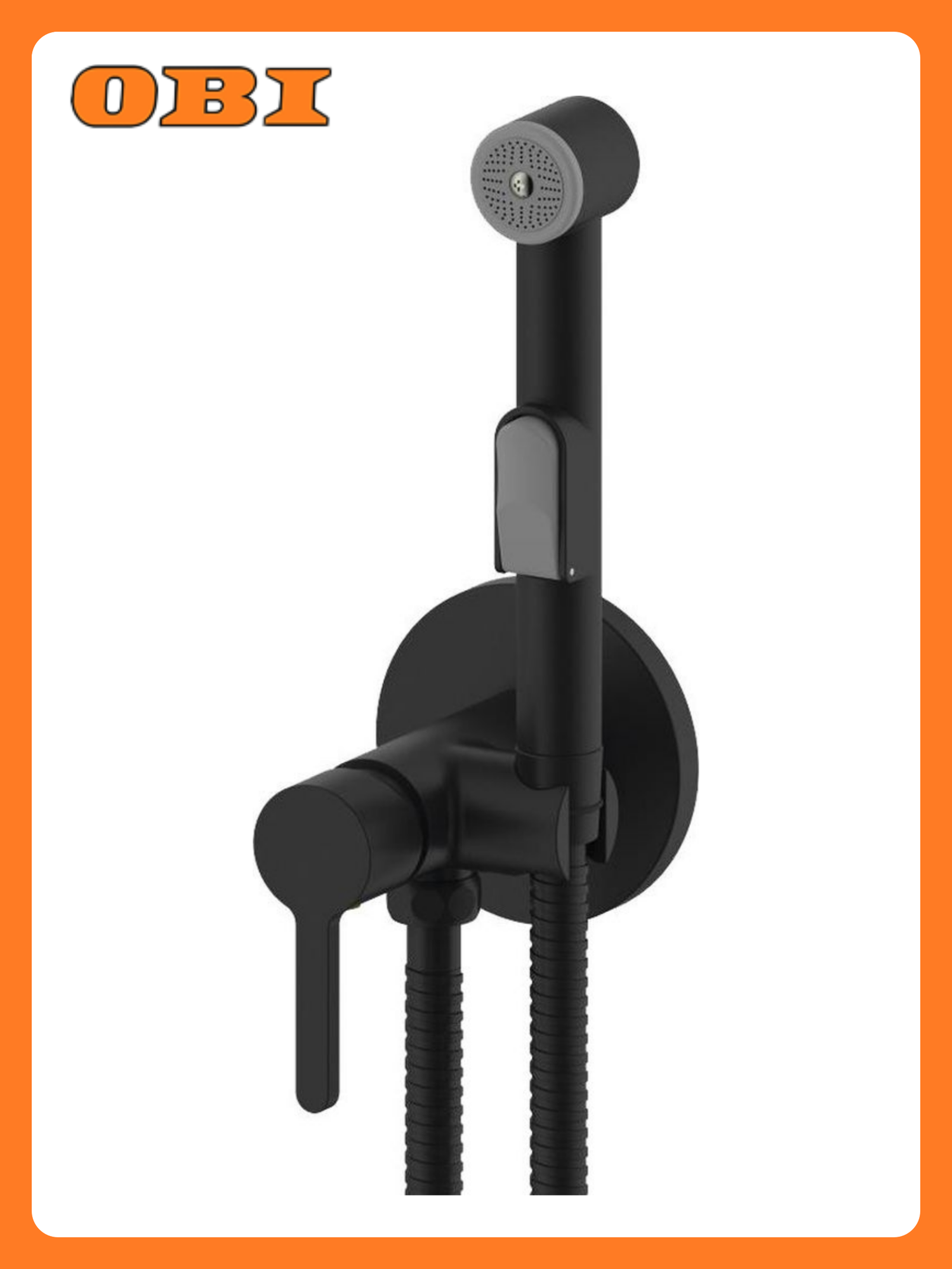 Смеситель для биде ARGO LEDA 25-07/1L встроенный с лейкой чёрный