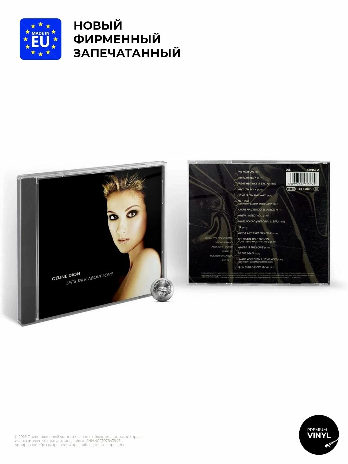 Celine Dion - Let's Talk About Love (1CD-Аудио, Japan 1997