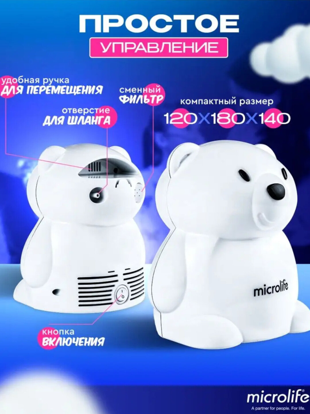 Компрессорный ингалятор NEB 400 для всех возрастов белый — фото 1