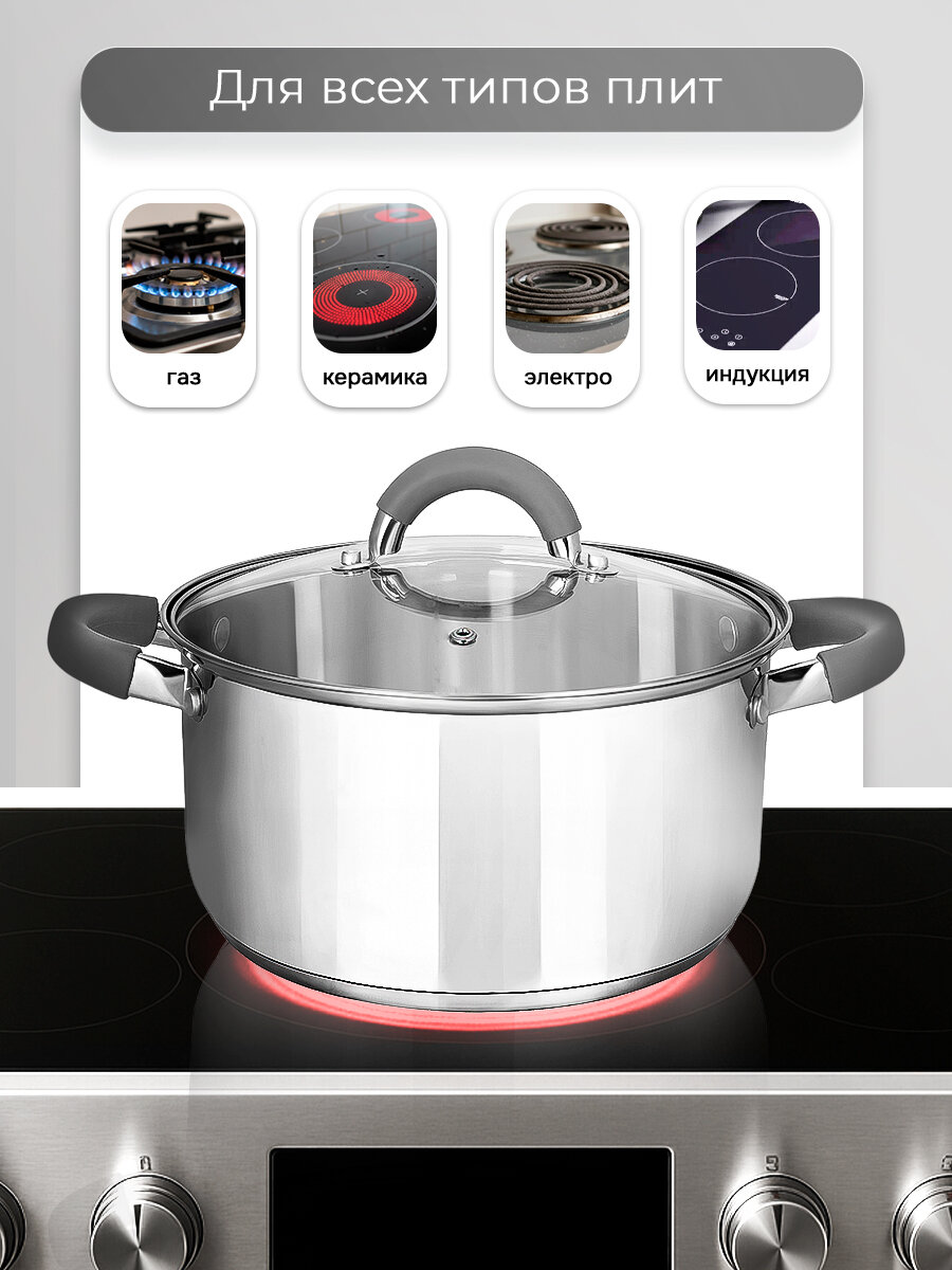 Кастрюля нержавеющая Sofia, 1,7л TM Appetite — фото 1