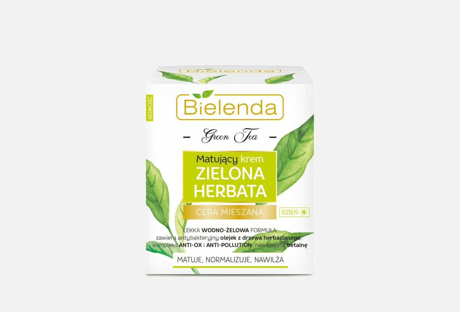 Матирующий дневной крем для лица bielenda green tea