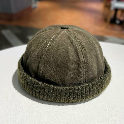 фото Шапка бини , размер универсальный, зеленый без бренда