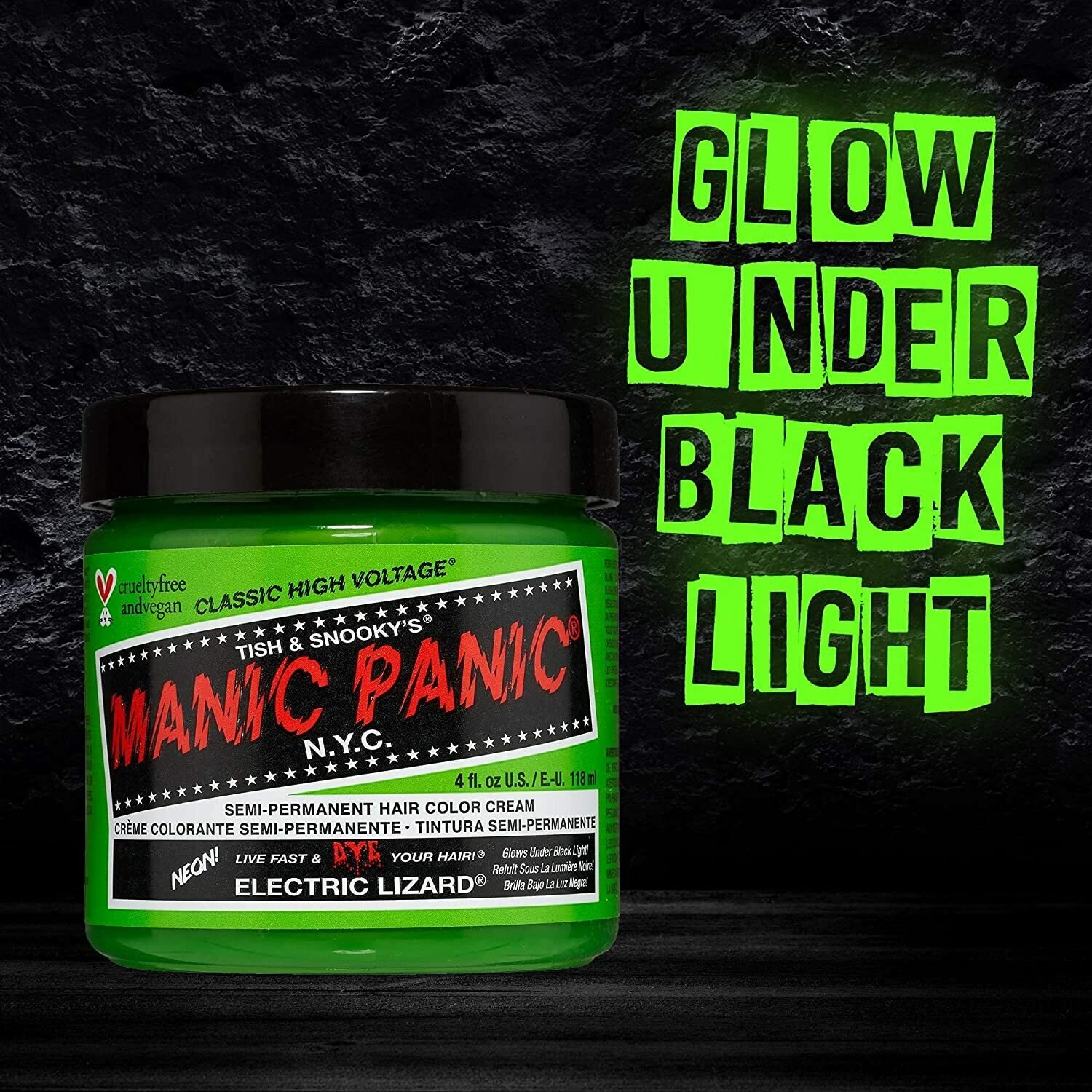 Manic Panic Зеленая краска для волос профессиональная Classic Electric Lizard 118 мл