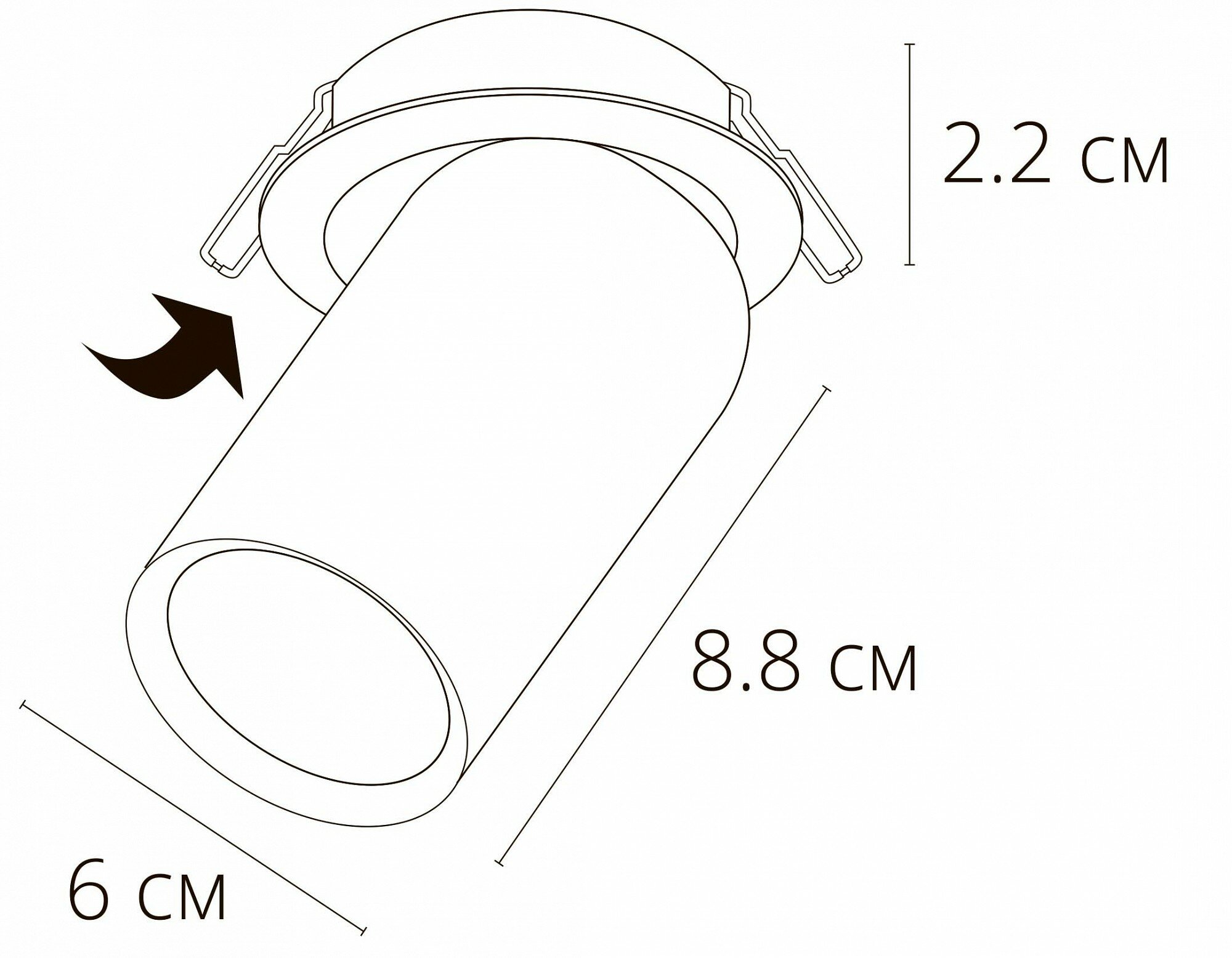 Встраиваемый светильник Arte Lamp Situla A3731PL-1WH - фото №5