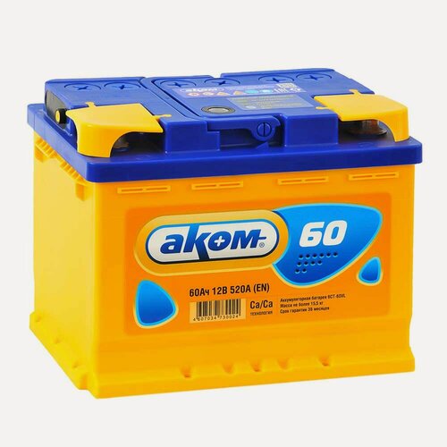 Изображение товара Аккумулятор АКОМ 60 Ач П/П 6CT601LA