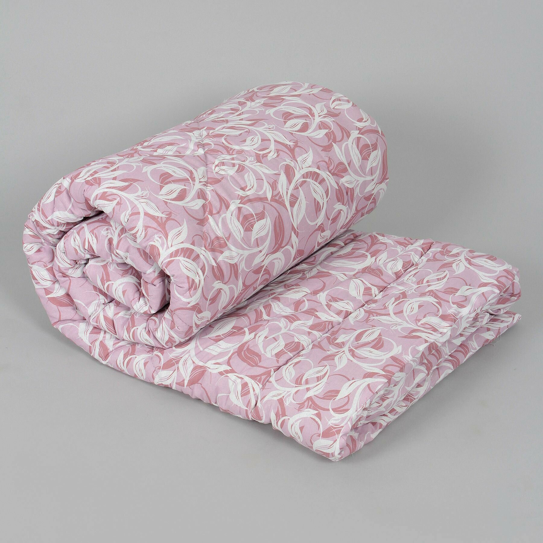 Одеяло зимнее ватное 1.5 спальное розовое в бязи 100% хлопок