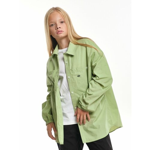 фото Рубашка mini maxi, размер 134, зеленый