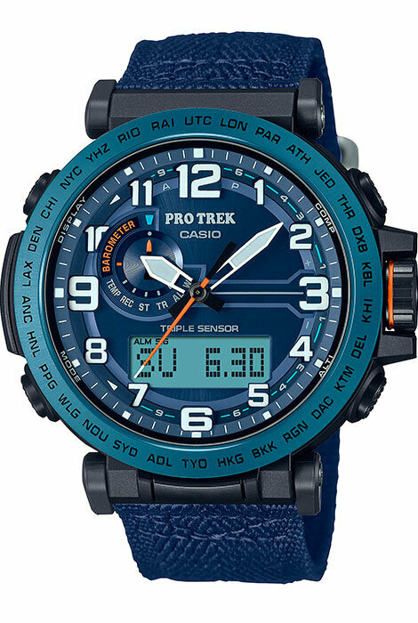 Наручные часы CASIO Pro Trek, черный, синий