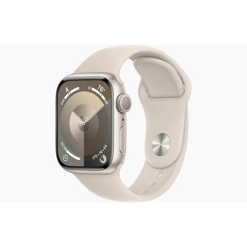 Смарт-часы Apple Watch Series 9 GPS 41mm корпус Сияющая звезда Starlight с ремешком ML 6390500₽