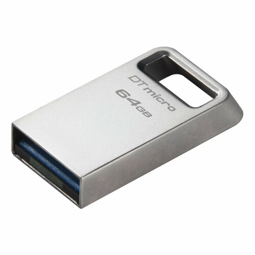 Комплект 2 штук, Флеш-память Kingston DataTraveler Micro G2, 64 Гб, USB 3.2, до 200 МБ/с флешка kingston datatraveler micro c3 g2 256 гб серый