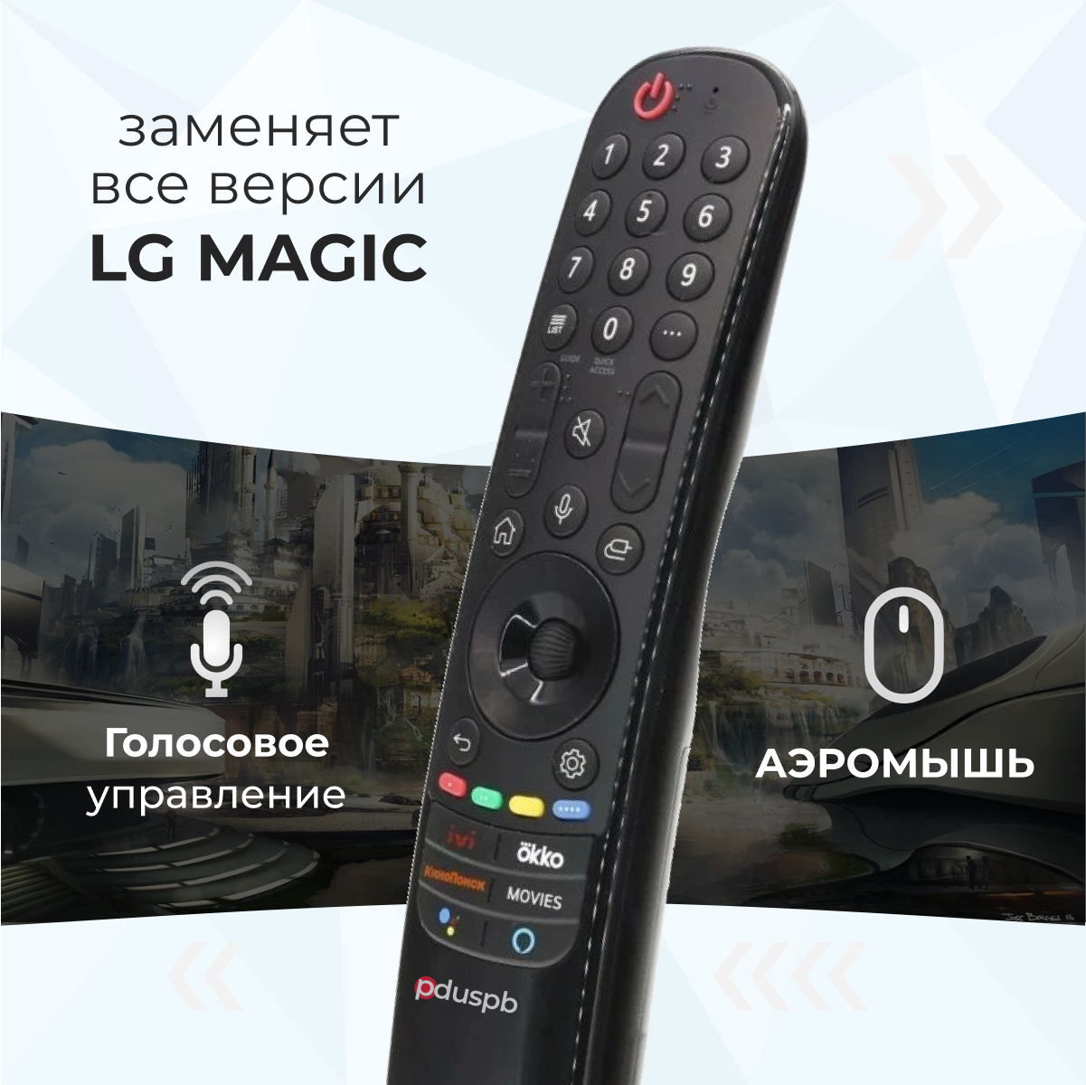 Голосовой пульт MR21GA Magic Remote (AKB76036208) с функцией IVI для Smart телевизора LG аэромышь заменяет MR20GA AN-MR19BA / MR18BA / MR650A