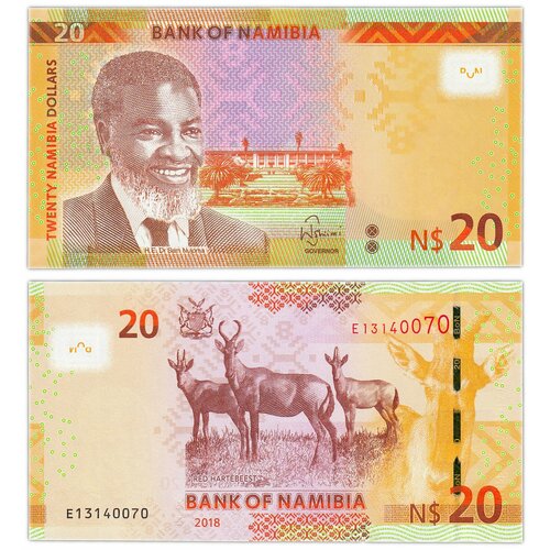 Намибия 20 долларов 2018 намибия 200 намибских долларов nd 1996 г