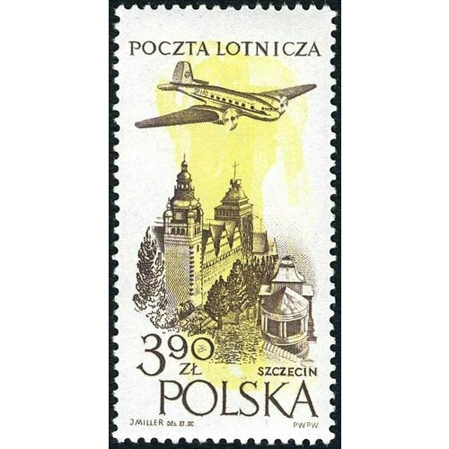(1957-047) Марка Польша Музей в Щецине , III Θ 1988 001 марка куба пейзаж музей в гаване iii θ