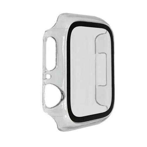 Чехол и защитное стекло для Apple Watch Series 7/8, 45 мм прозрачный