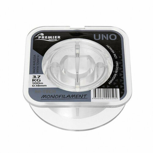 леска premier fishing uno green d 0 30mm 100m nylon pr u g 030 100 Леска Premier UNO 0,18mm/100m Clear Nylon PR-U-C-018-100