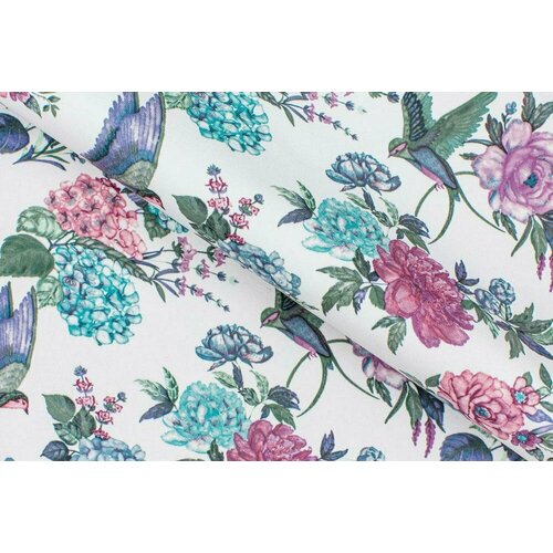 Ткань мебельная микровелюр GARDEN, lilac - цена за 1 п. м, ширина 140 см