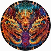 Деревянный пазл BoberBox "Мандала Змей Горыныч - Мифы", 180 деталей