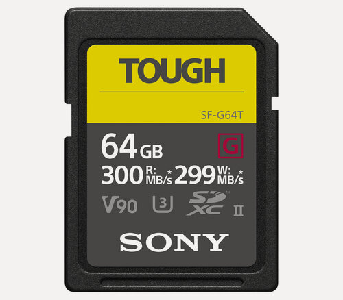 Изображение товара Карта памяти Sony SDXC 64GB Tough UHS-II, скорость Read/Write 300 Mb/s