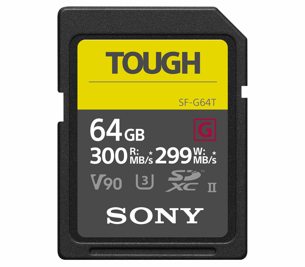 Карта памяти Sony SDXC 64GB Tough UHS-II, скорость Read/Write 300 Mb/s