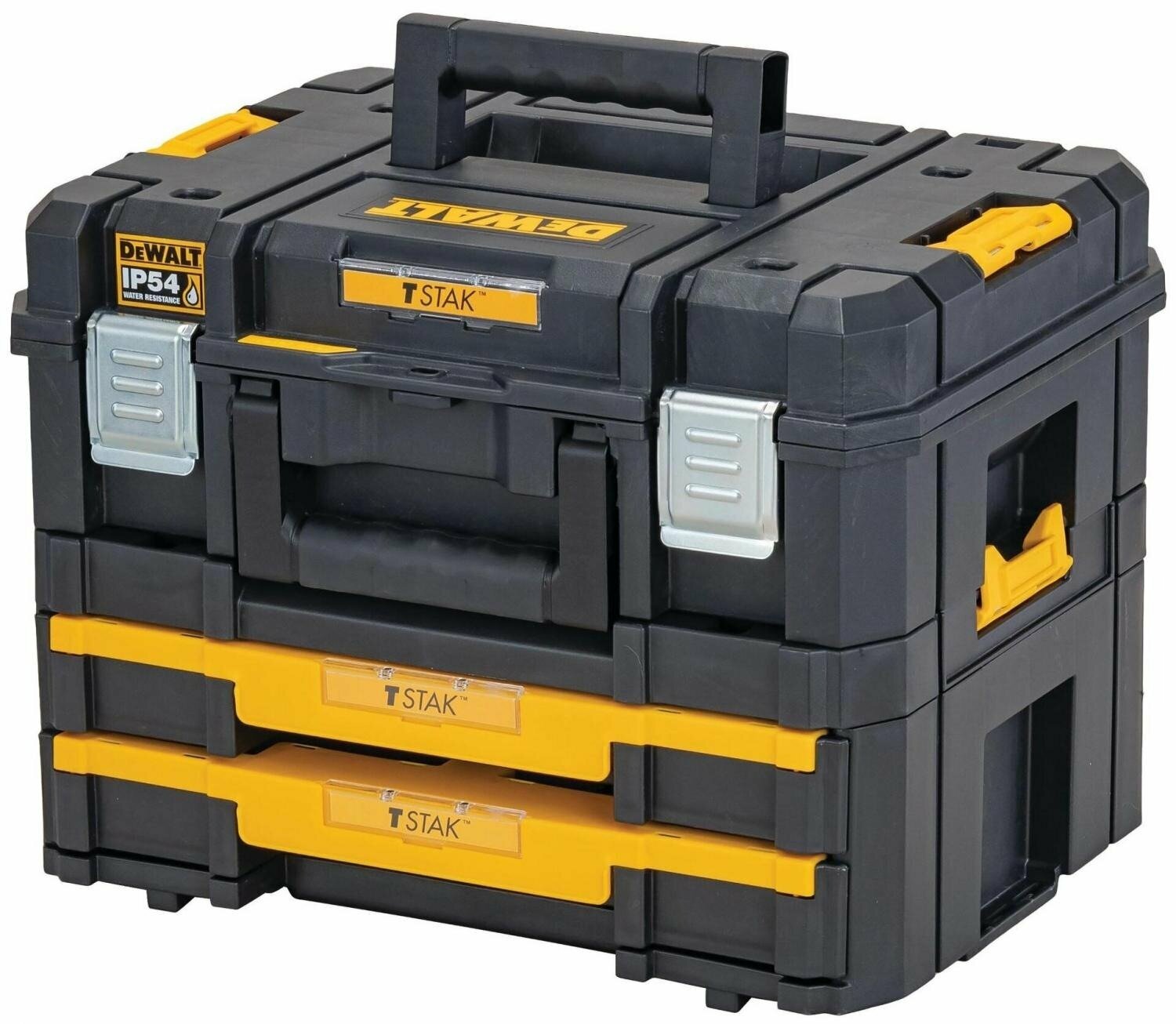 Набор ящиков DeWALT TSTAK 2.0 DWST83395-1, 44x33x34 см, черный/желтый, 2 шт.