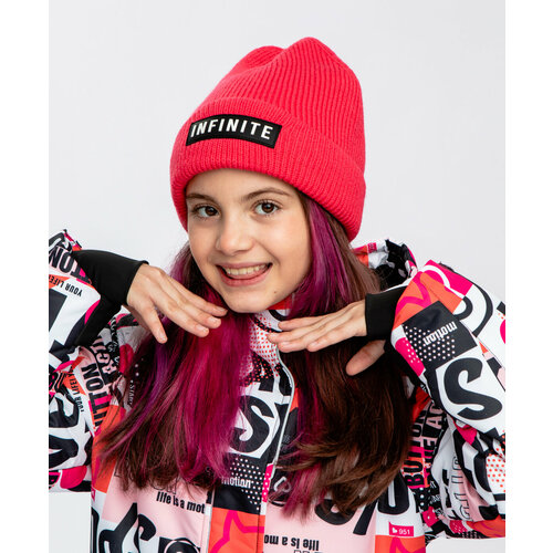 фото Шапка button blue, размер 54, розовый